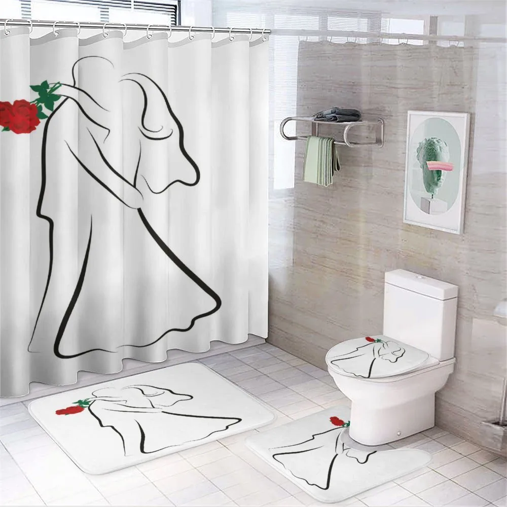 Silhouette Couple — 4-Piece Bathroom Set preview