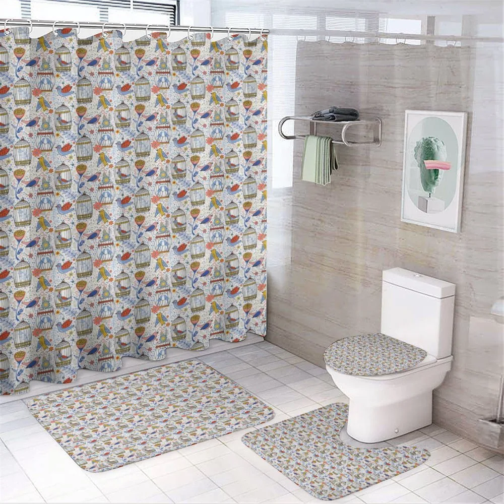Singing Flying Animals Art — 4-Piece Bathroom Set preview