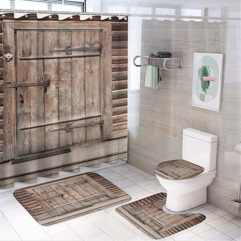 Timber Door Log House — 4-Piece Bathroom Set preview