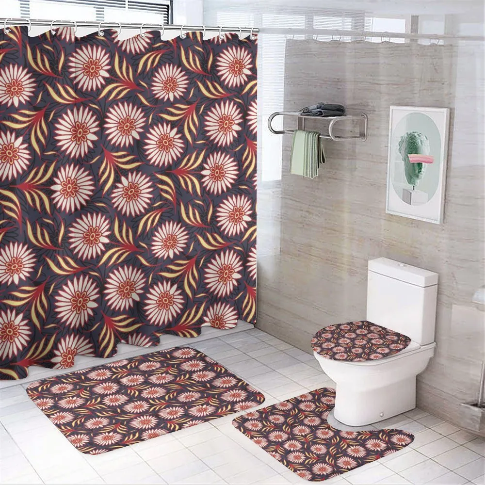 Blooming Petals Leaves 4-Piece Bathroom Set product video