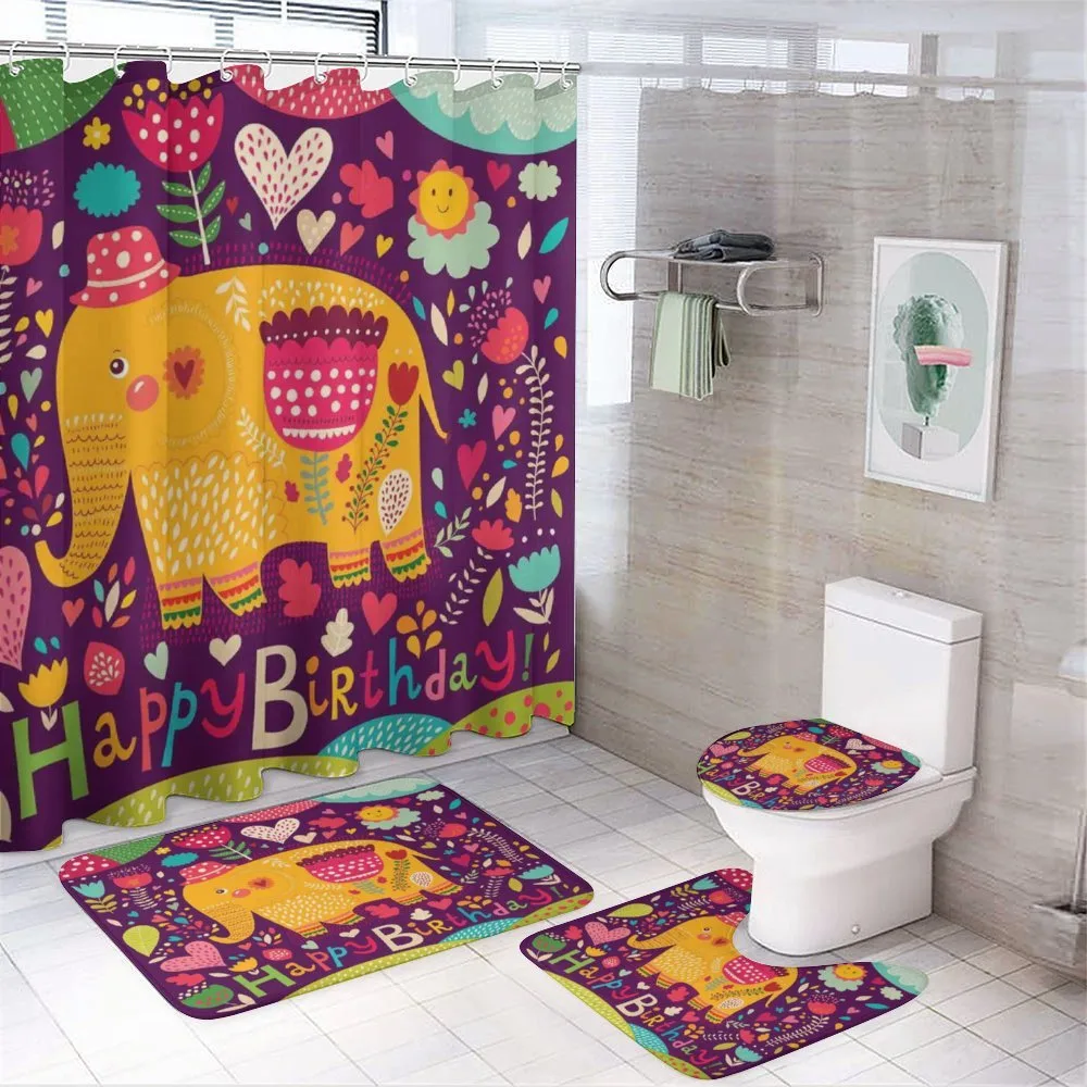 Doodle Birthday Animal — 4-Piece Bathroom Set preview