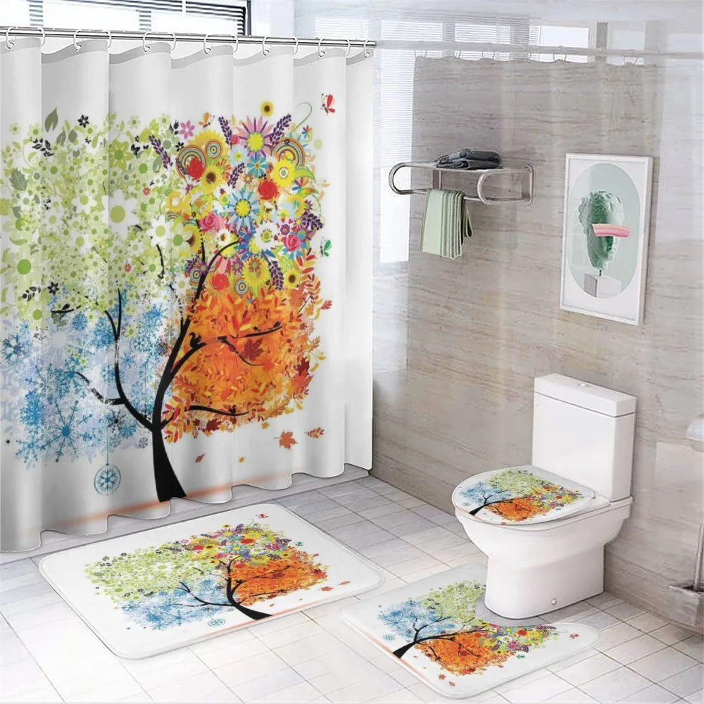 Flowers 4 Season Theme — 4-Piece Bathroom Set preview