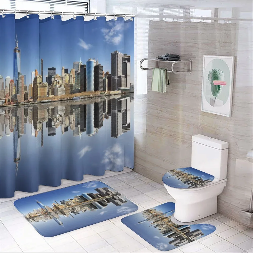 Manhattan Buildings — 4-Piece Bathroom Set preview