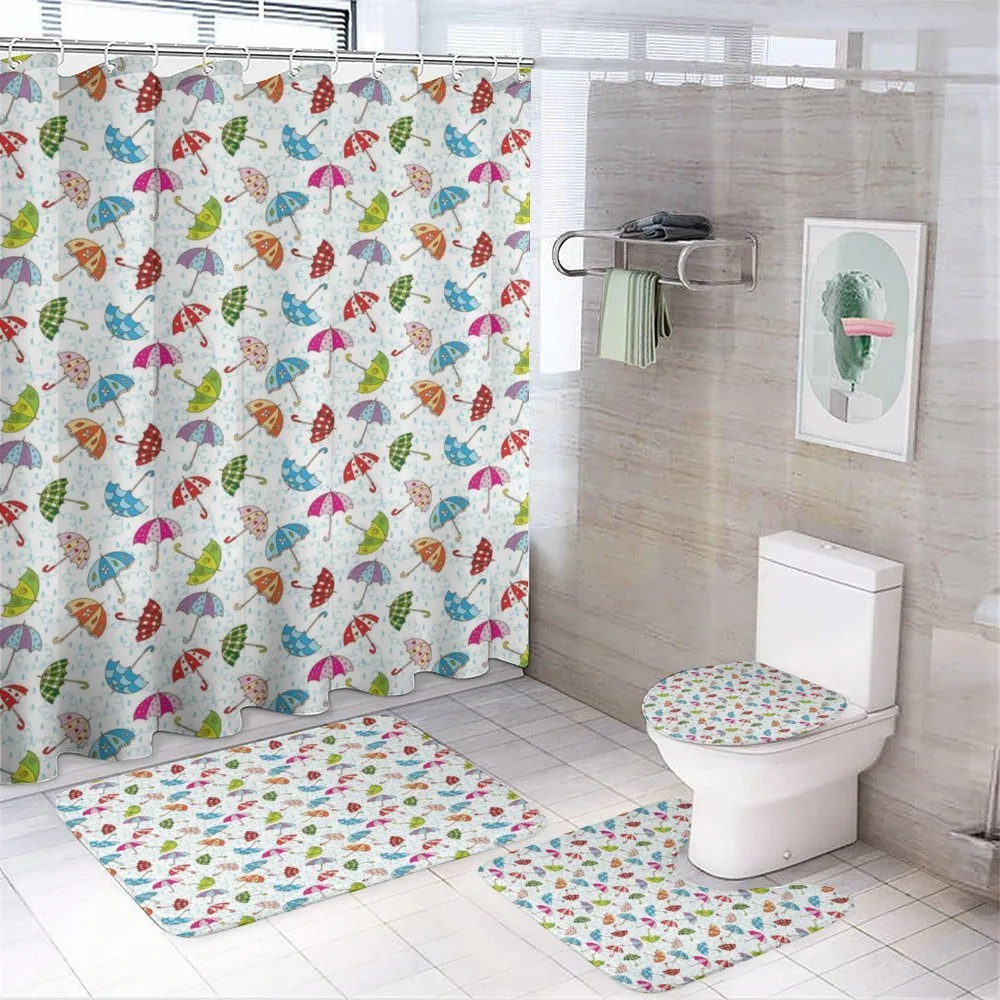 Rainfall Cartoon Style — 4-Piece Bathroom Set preview