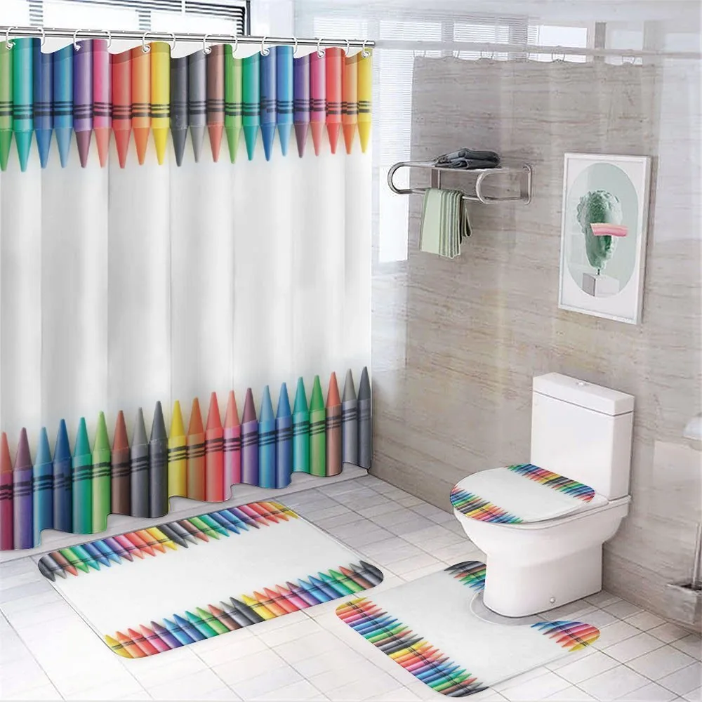 Straight Border Paint Crafts — 4-Piece Bathroom Set preview