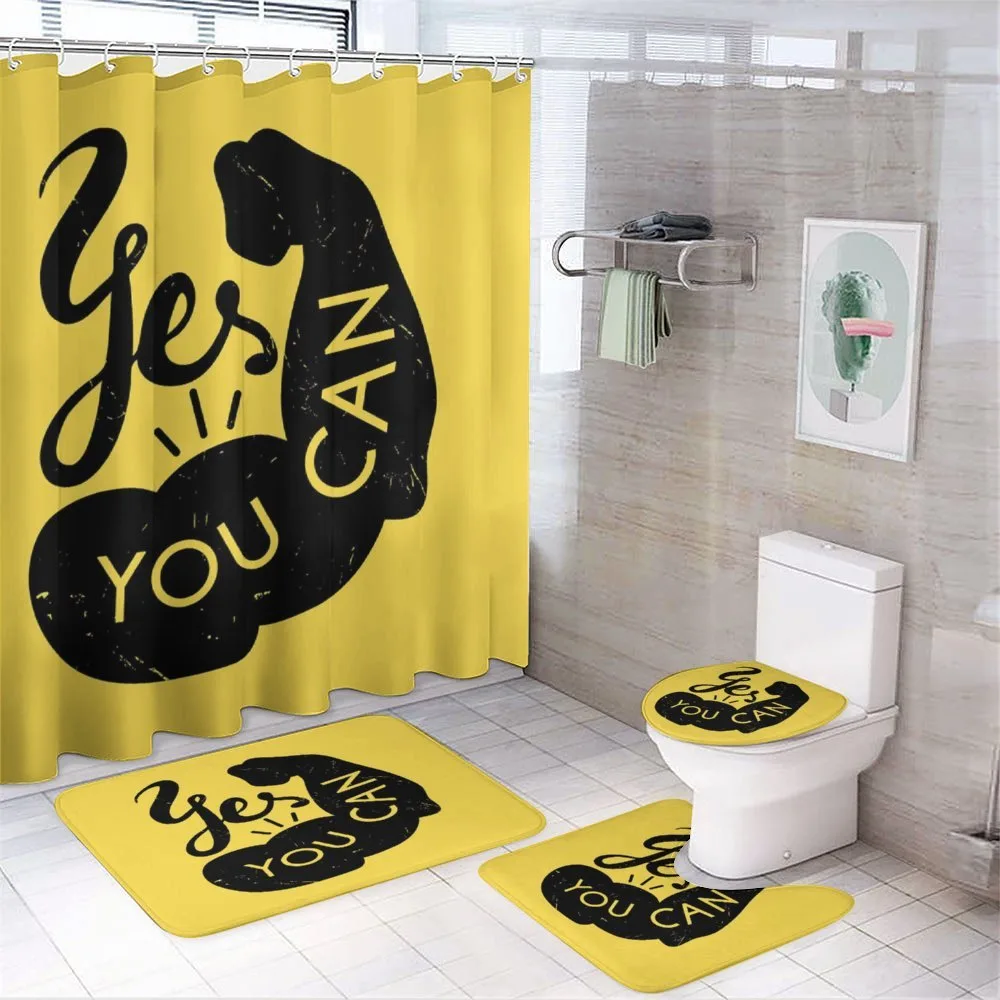Strong Arm with Text — 4-Piece Bathroom Set preview