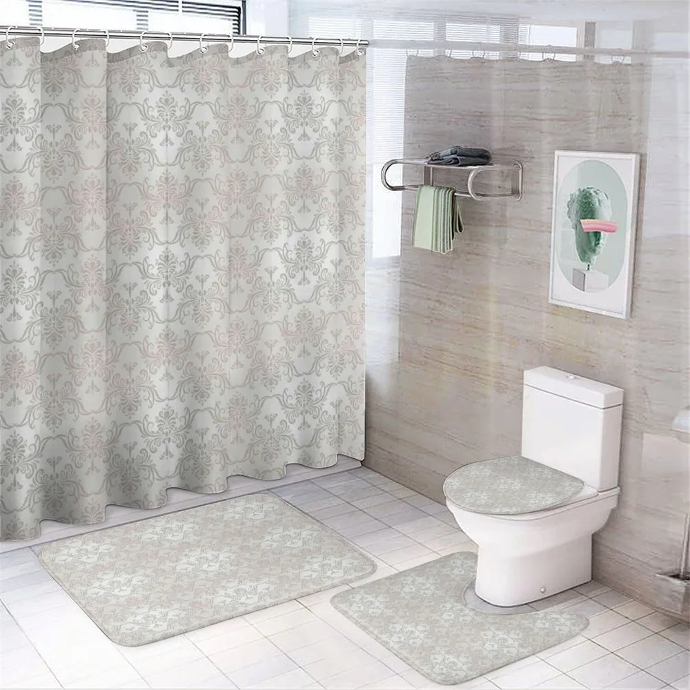 Vintage Damask Flowers — 4-Piece Bathroom Set preview