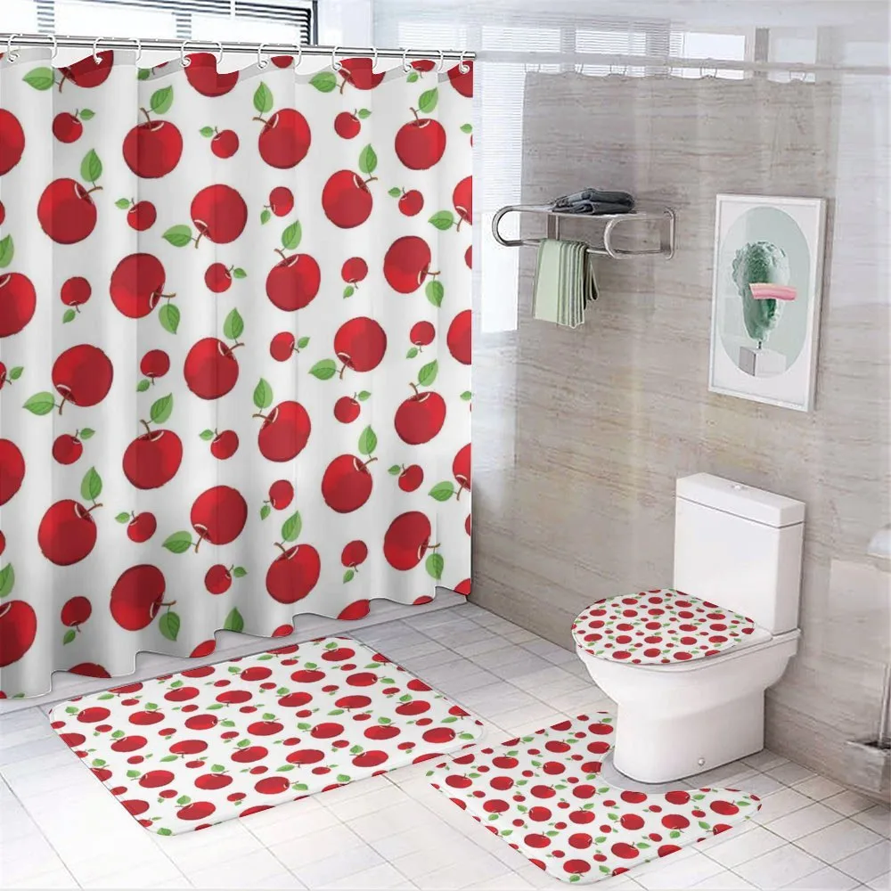 Vivid Cartoon Red Fruit — 4-Piece Bathroom Set preview
