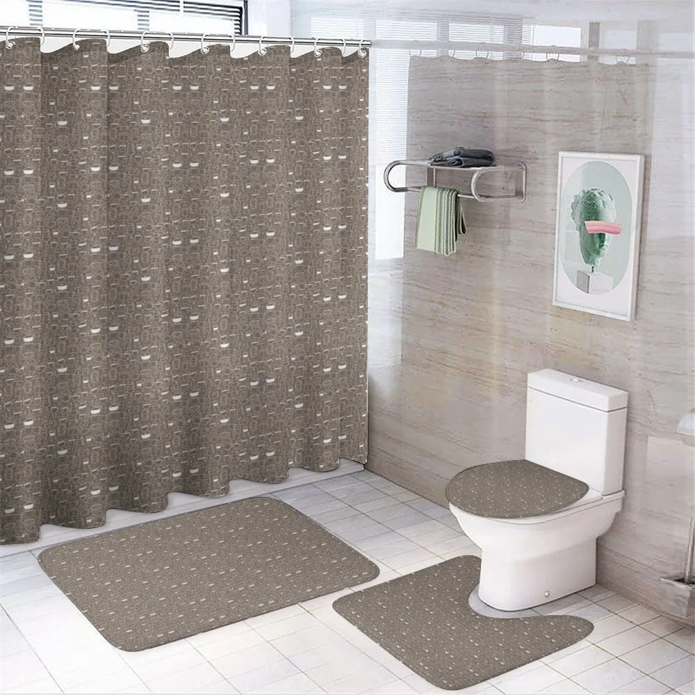 Warm Caffeine Drink and Food — 4-Piece Bathroom Set preview
