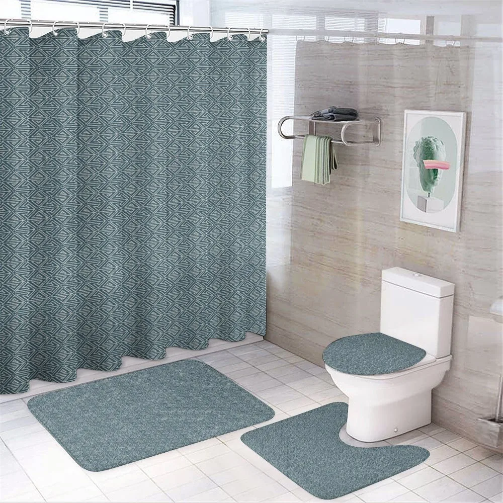 Arrow Motifs with Lines — 4-Piece Bathroom Set preview