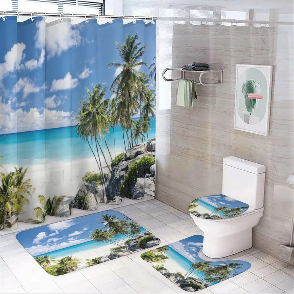 Barbados Beach Ocean — 4-Piece Bathroom Set preview