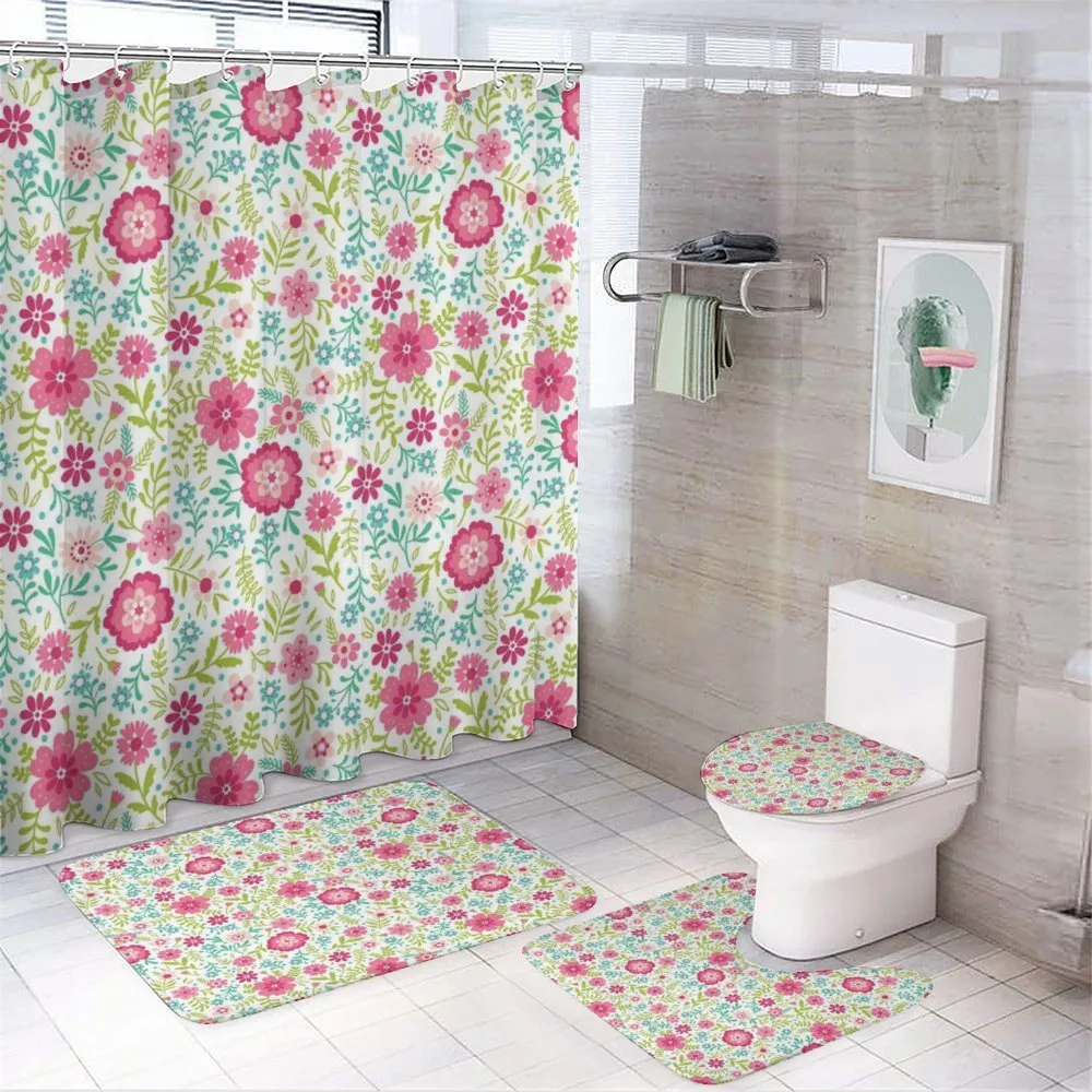 Blossoming Field Fern Leaves — 4-Piece Bathroom Set preview