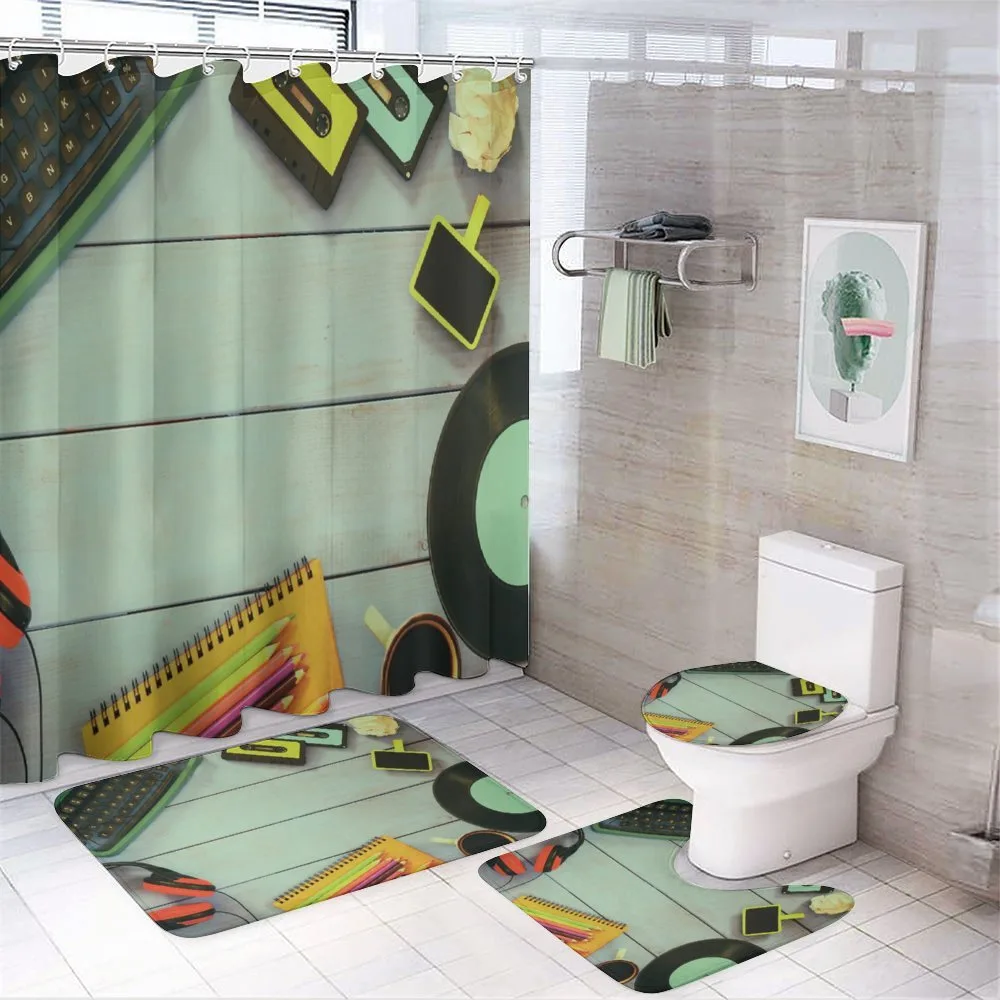 Eighties Objects on Table — 4-Piece Bathroom Set preview