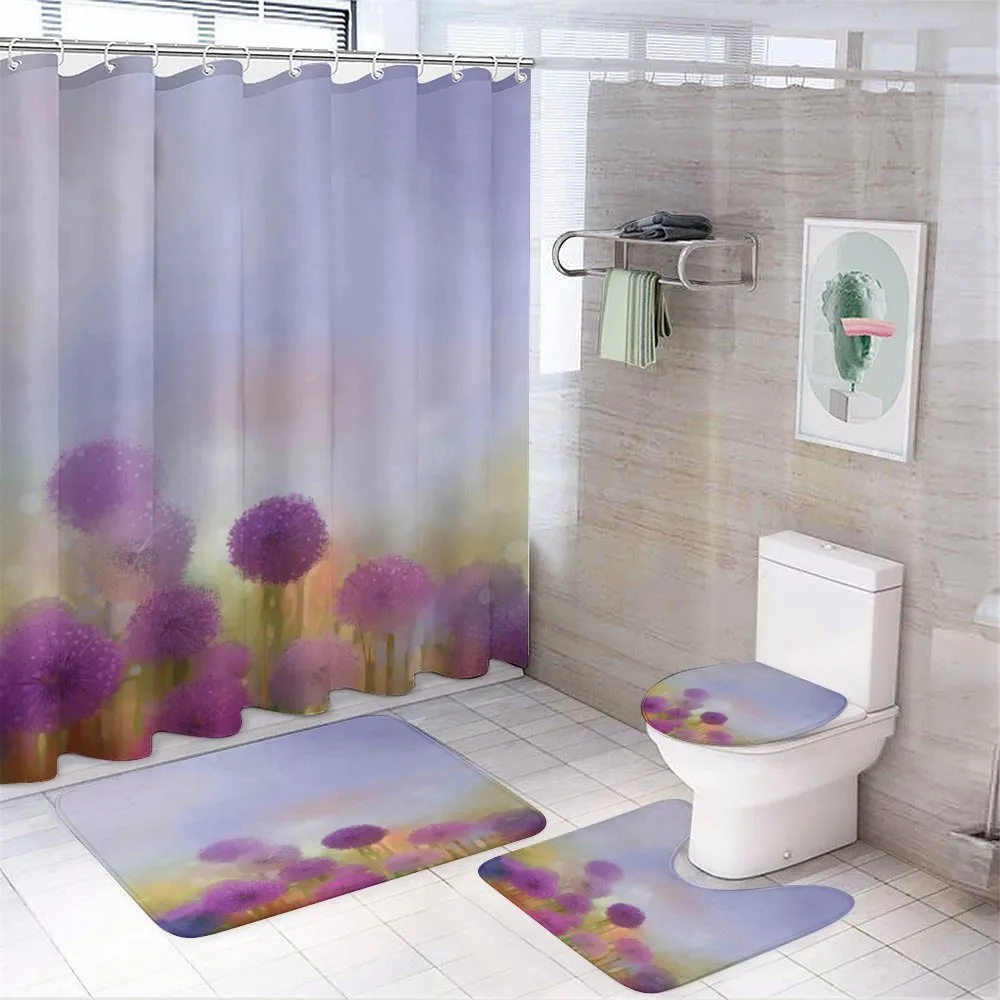 Onion Flowers Pastel — 4-Piece Bathroom Set preview