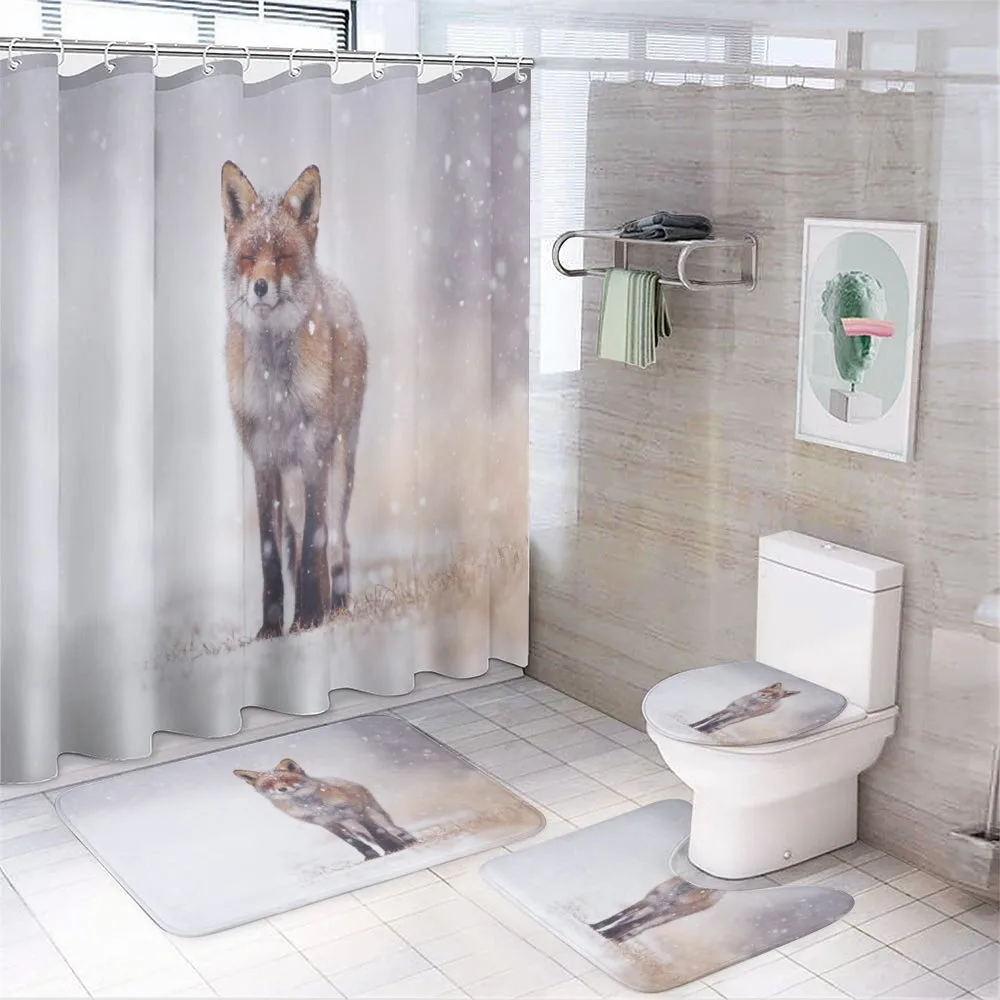 Rural Field Snow Stormy — 4-Piece Bathroom Set preview