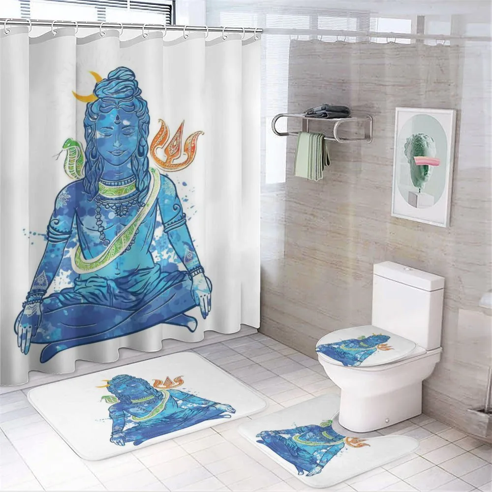 Watercolors Moon Peace — 4-Piece Bathroom Set preview