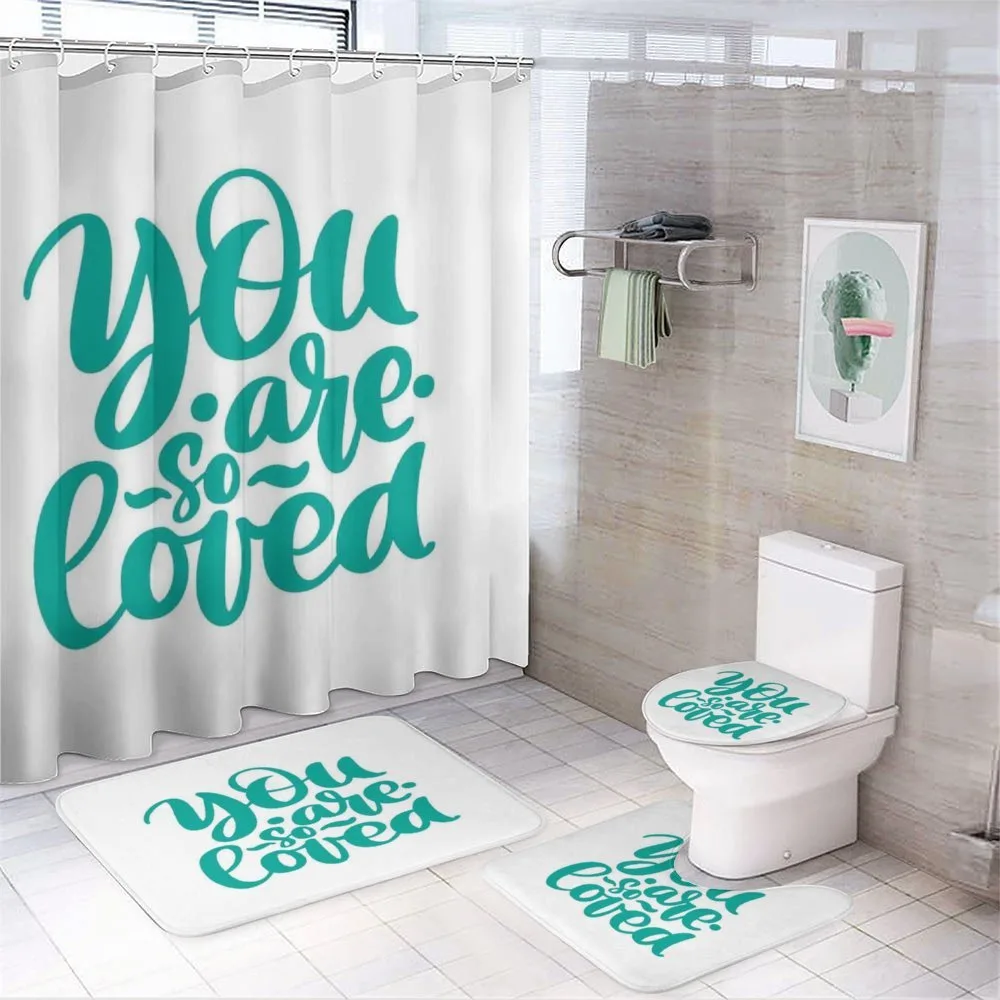 You Are Loved Valentines — 4-Piece Bathroom Set preview