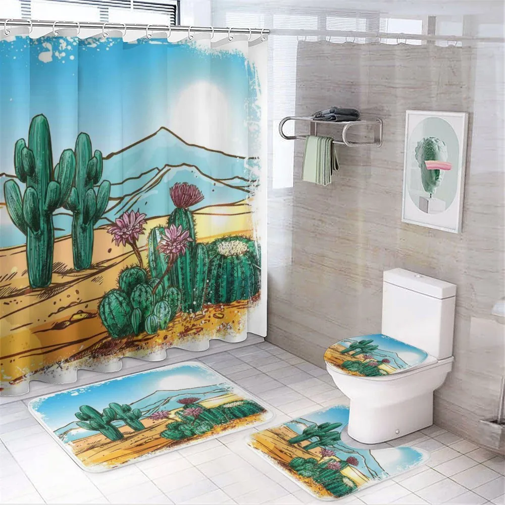Cartoon Vector Design — 4-Piece Bathroom Set preview