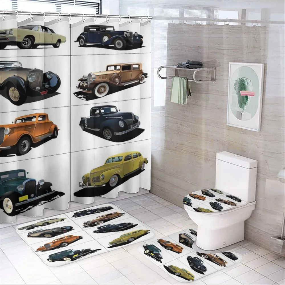 Collage of Fifties Car — 4-Piece Bathroom Set preview