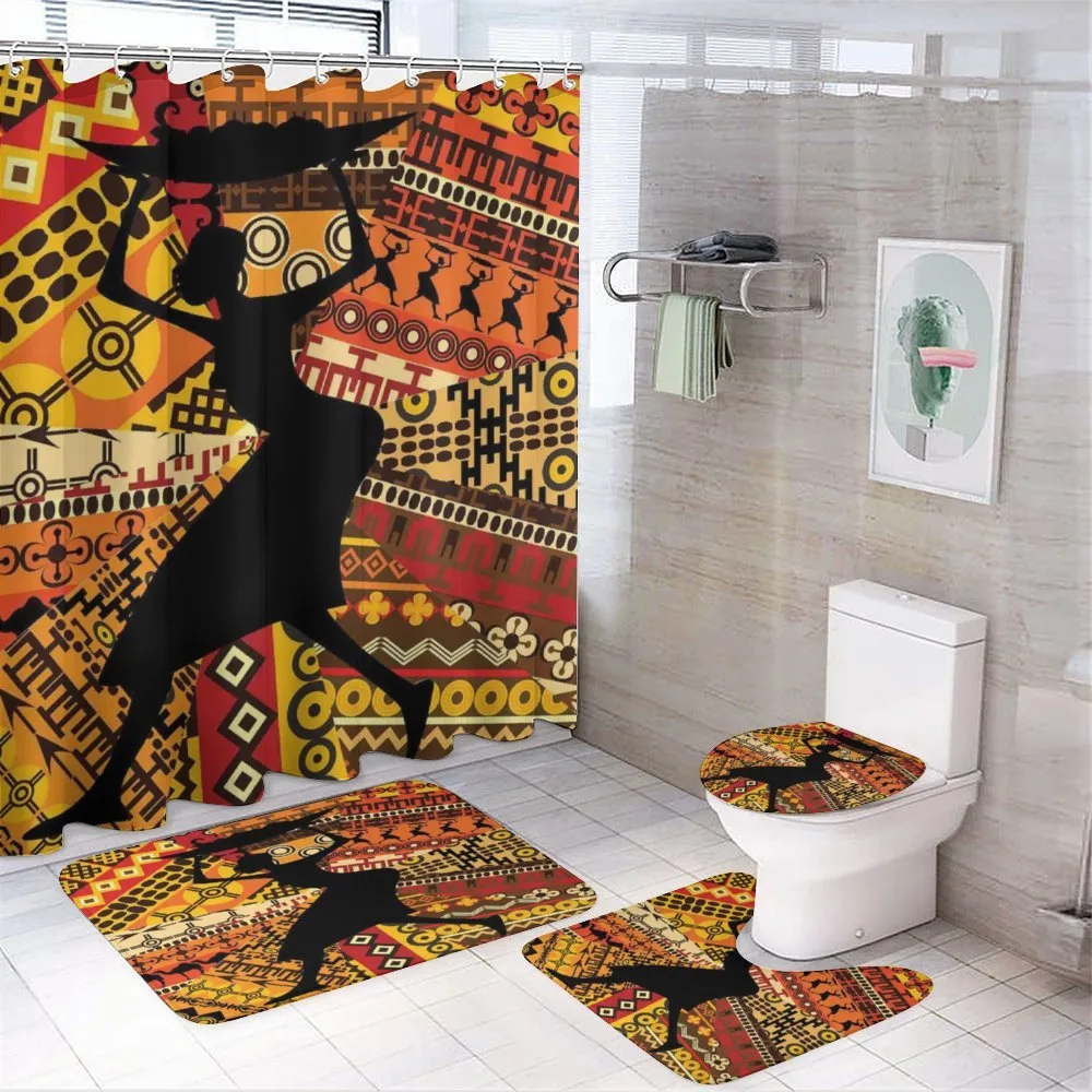 Folk Patterns — 4-Piece Bathroom Set preview