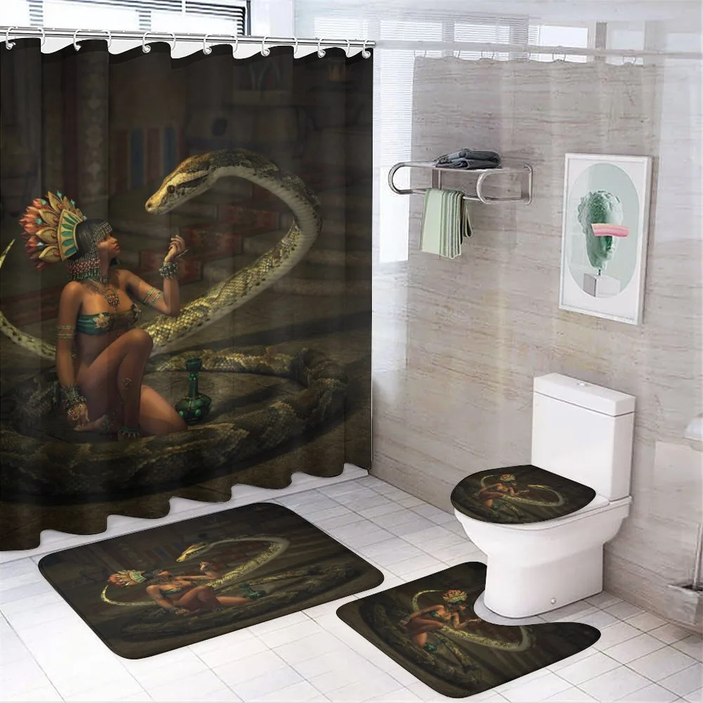Mystery Girl Huge Snake — 4-Piece Bathroom Set preview