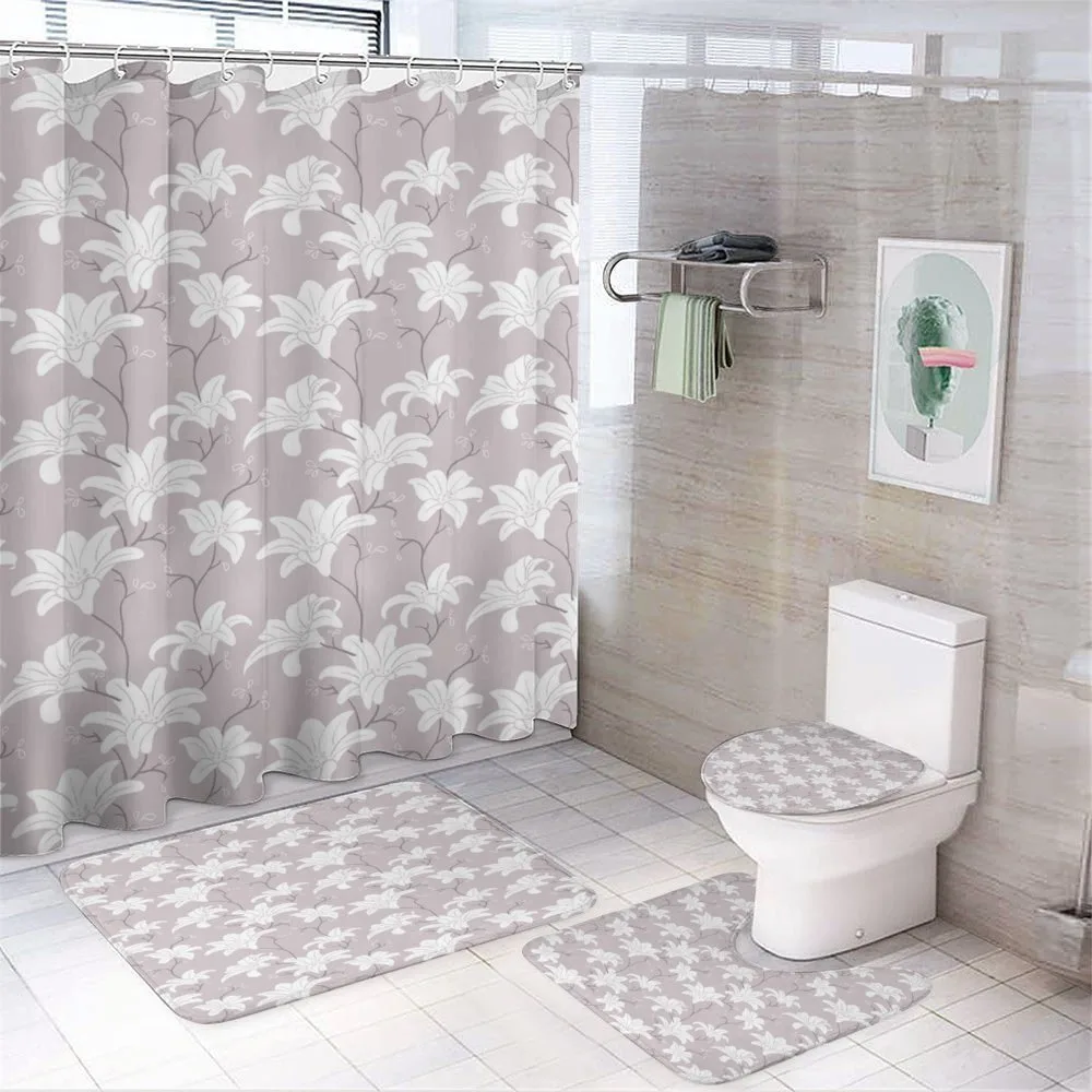 Ornate Floral Romantic — 4-Piece Bathroom Set preview