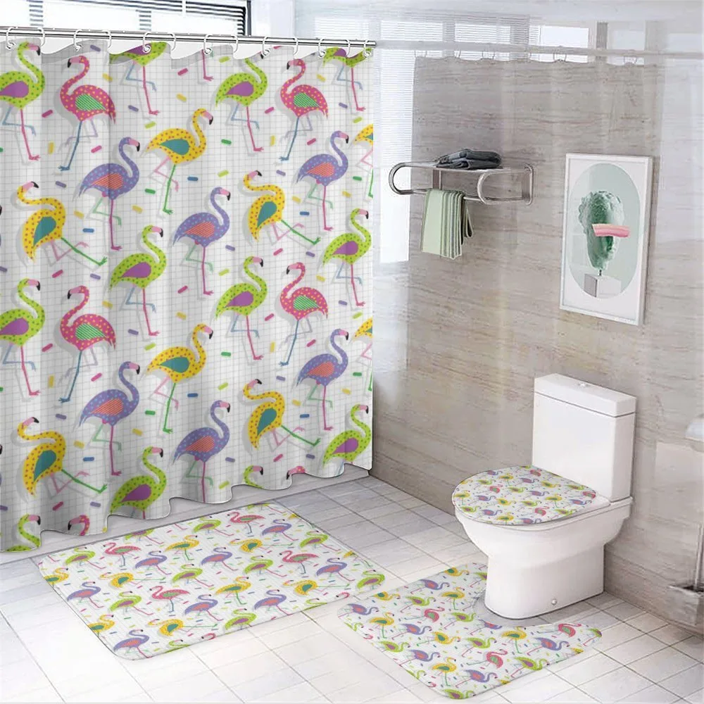 Retro Colorful Pattern — 4-Piece Bathroom Set preview