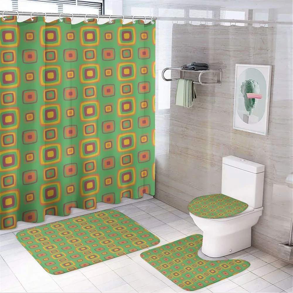 Retro Feelings Squares — 4-Piece Bathroom Set preview