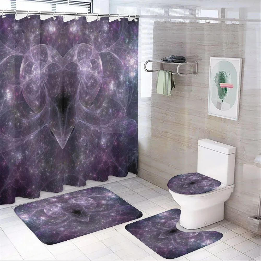 Space Cosmos Hearts 4-Piece Bathroom Set product video