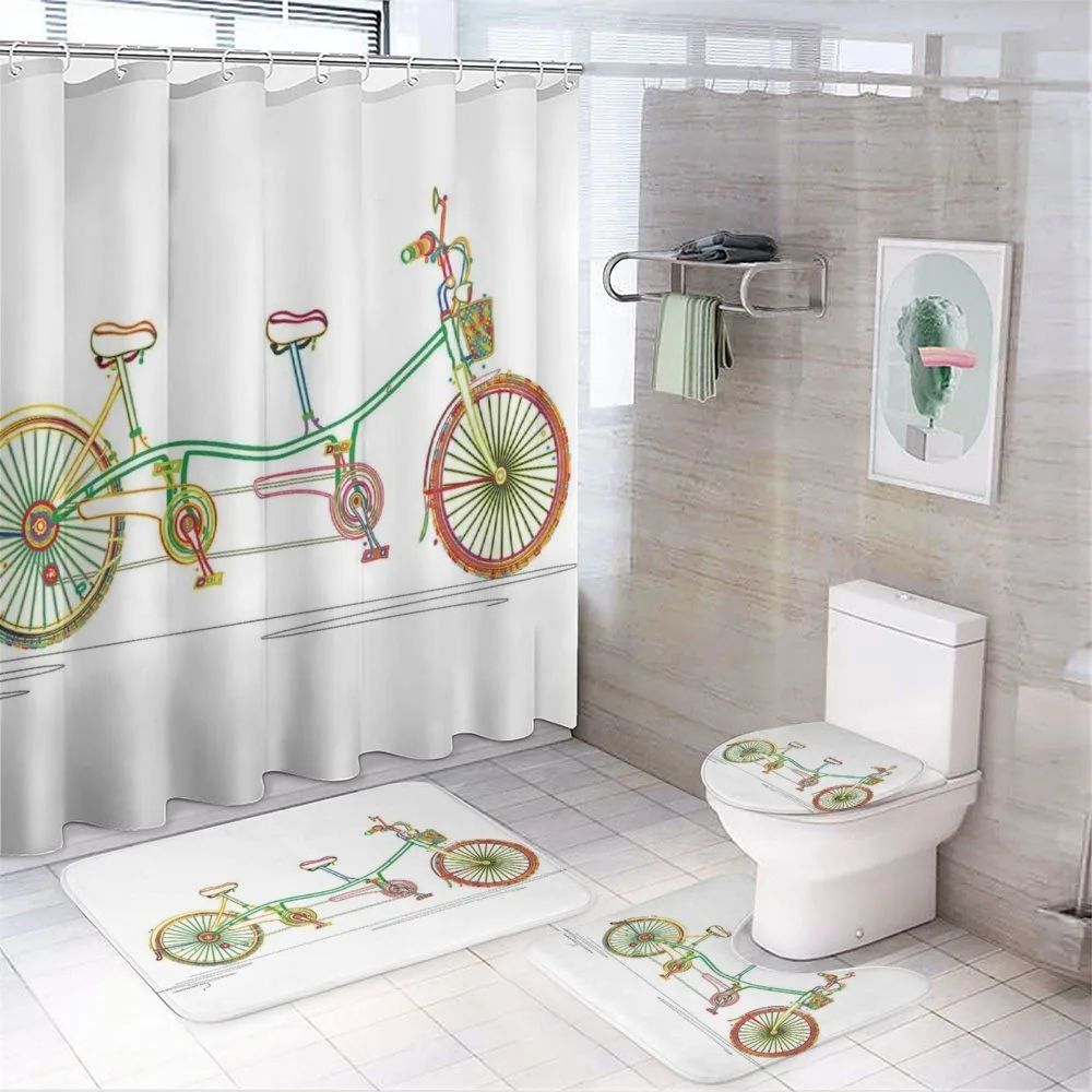 Tandem Bike Design — 4-Piece Bathroom Set preview