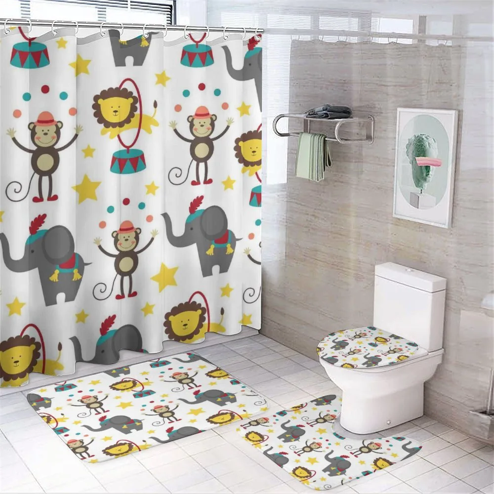 Doodle Circus Animals — 4-Piece Bathroom Set preview