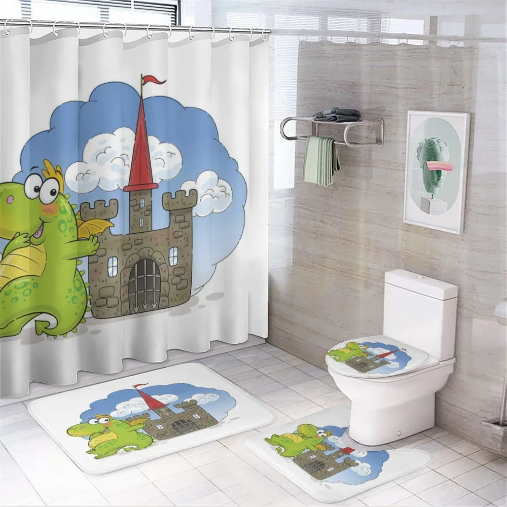 Funny Creature and a Castle — 4-Piece Bathroom Set preview