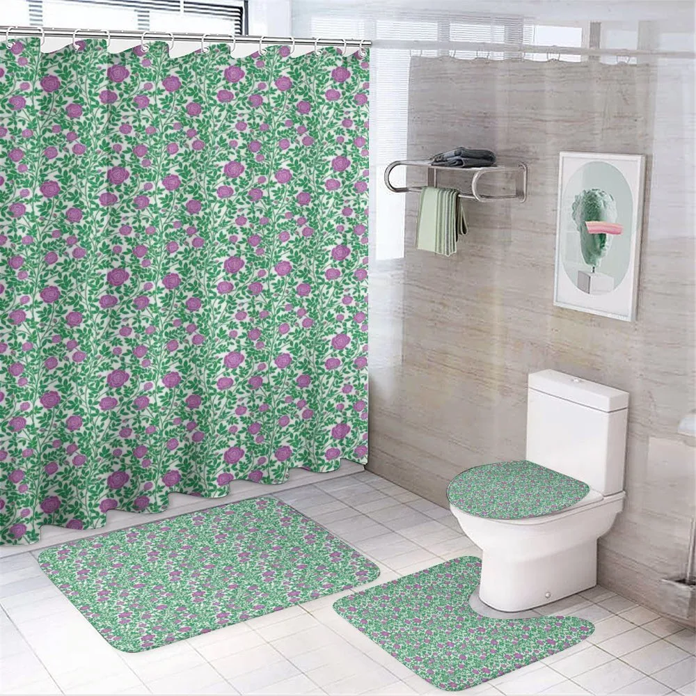 Intertwined Stems Buds — 4-Piece Bathroom Set preview