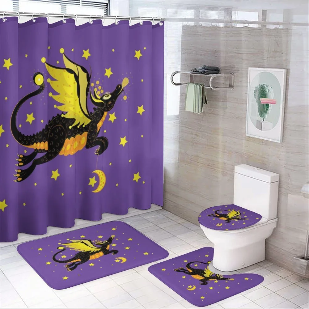 Moon and the Stars at Night — 4-Piece Bathroom Set preview