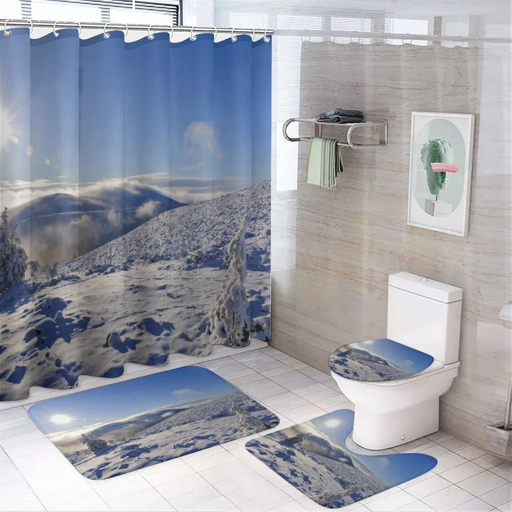 Snowy Land Rising Sun — 4-Piece Bathroom Set preview