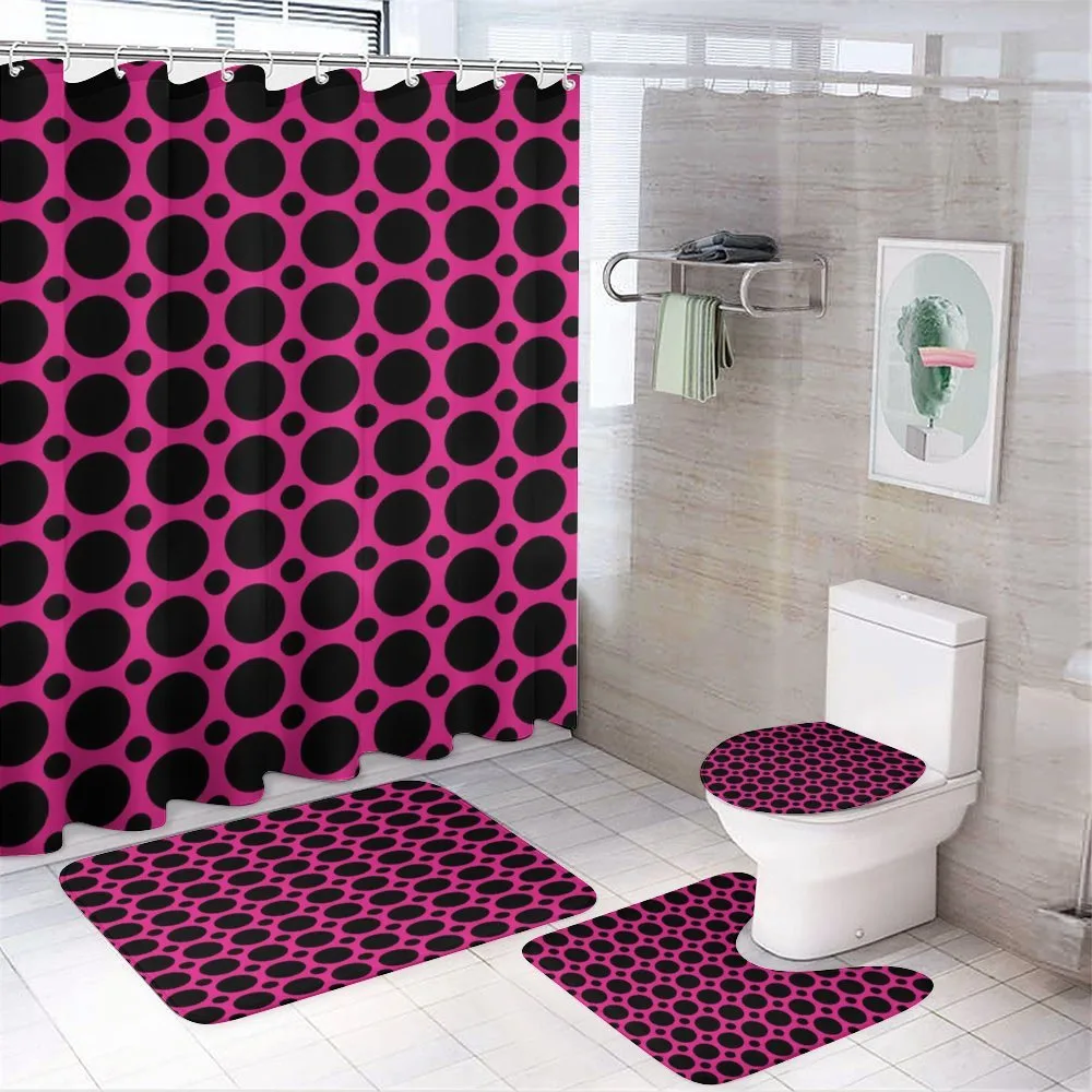 Symmetric Spots Retro — 4-Piece Bathroom Set preview