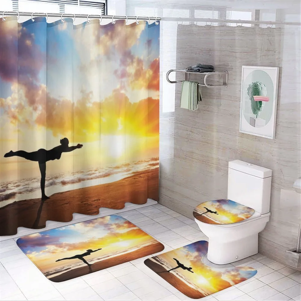 Warrior Pose Majestic Sky — 4-Piece Bathroom Set preview