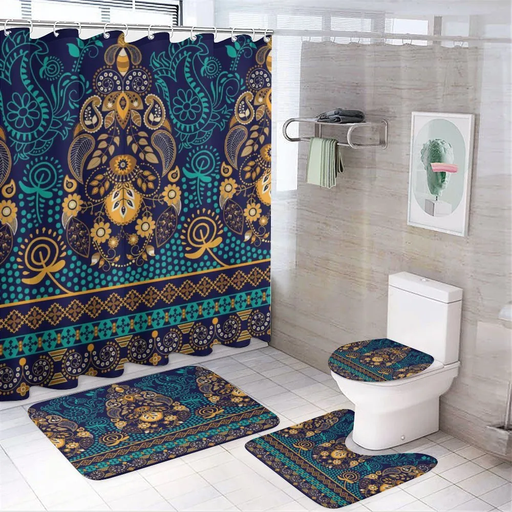 Flowers and Dot — 4-Piece Bathroom Set preview