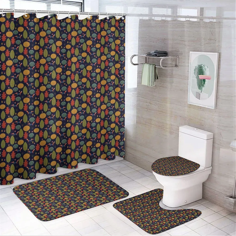 Fox Trees and Mushroom — 4-Piece Bathroom Set preview