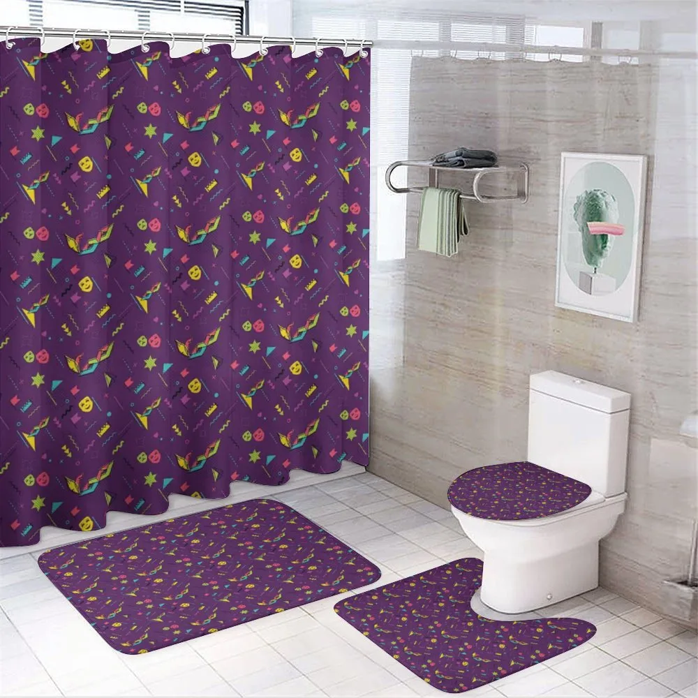 Modern Mardi Grass — 4-Piece Bathroom Set preview