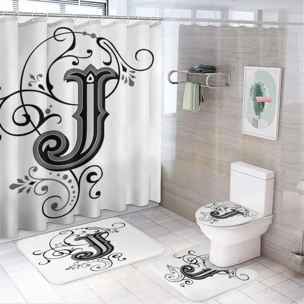 Noble Royal Initials J — 4-Piece Bathroom Set preview