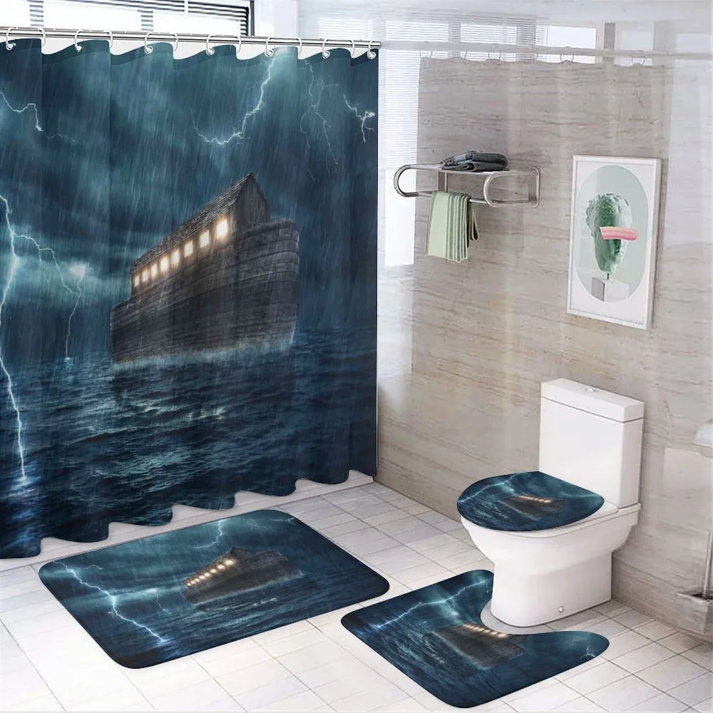 Old Wood Boat Dramatic — 4-Piece Bathroom Set preview