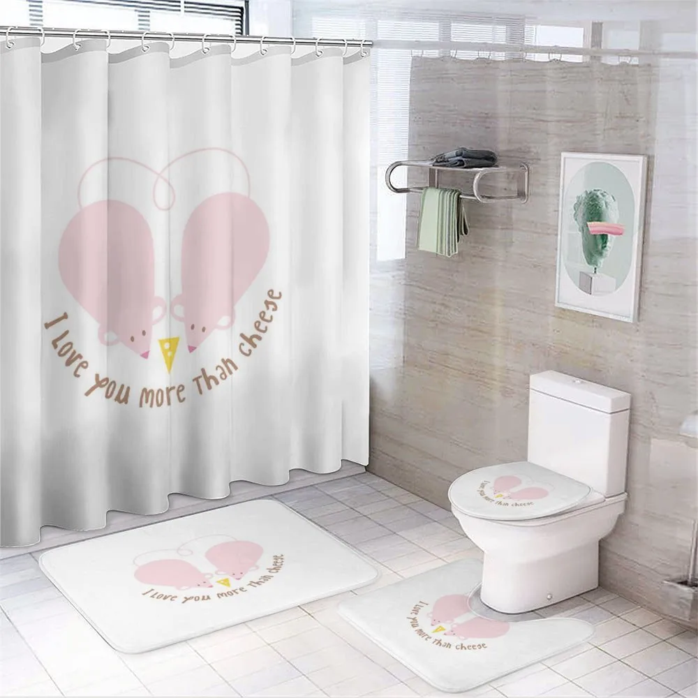 Pink Rats Cheese — 4-Piece Bathroom Set preview