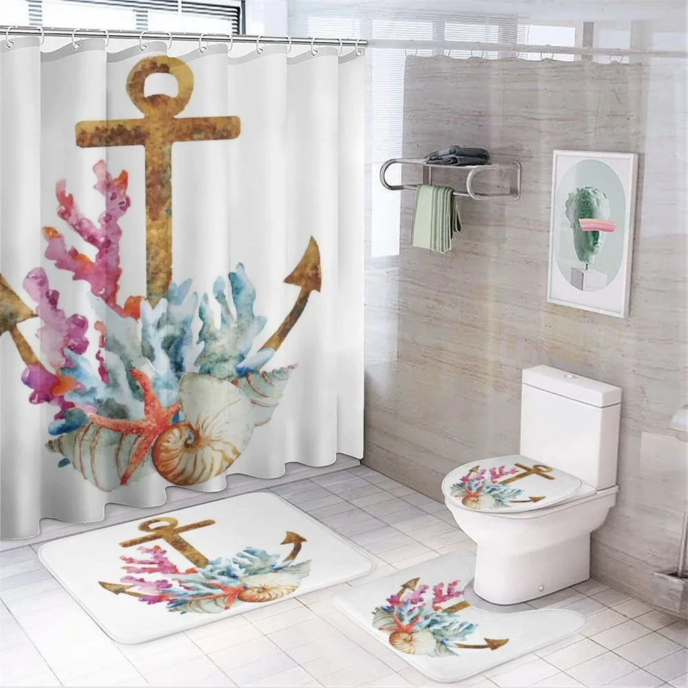Anchor Corals Seaweed — 4-Piece Bathroom Set preview
