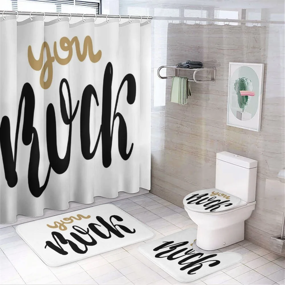 Cursive Inspirational Art — 4-Piece Bathroom Set preview