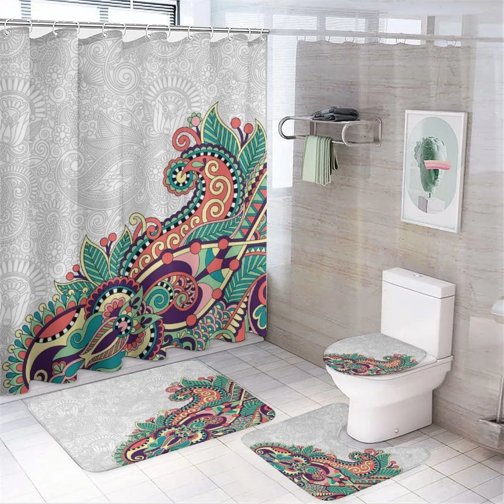Floral Tribal Paisley — 4-Piece Bathroom Set preview