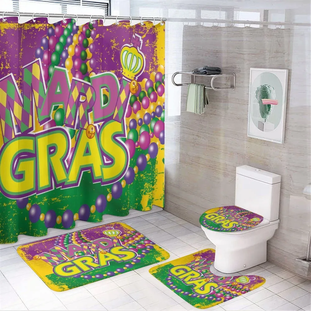 Grunge Beads Letters — 4-Piece Bathroom Set preview