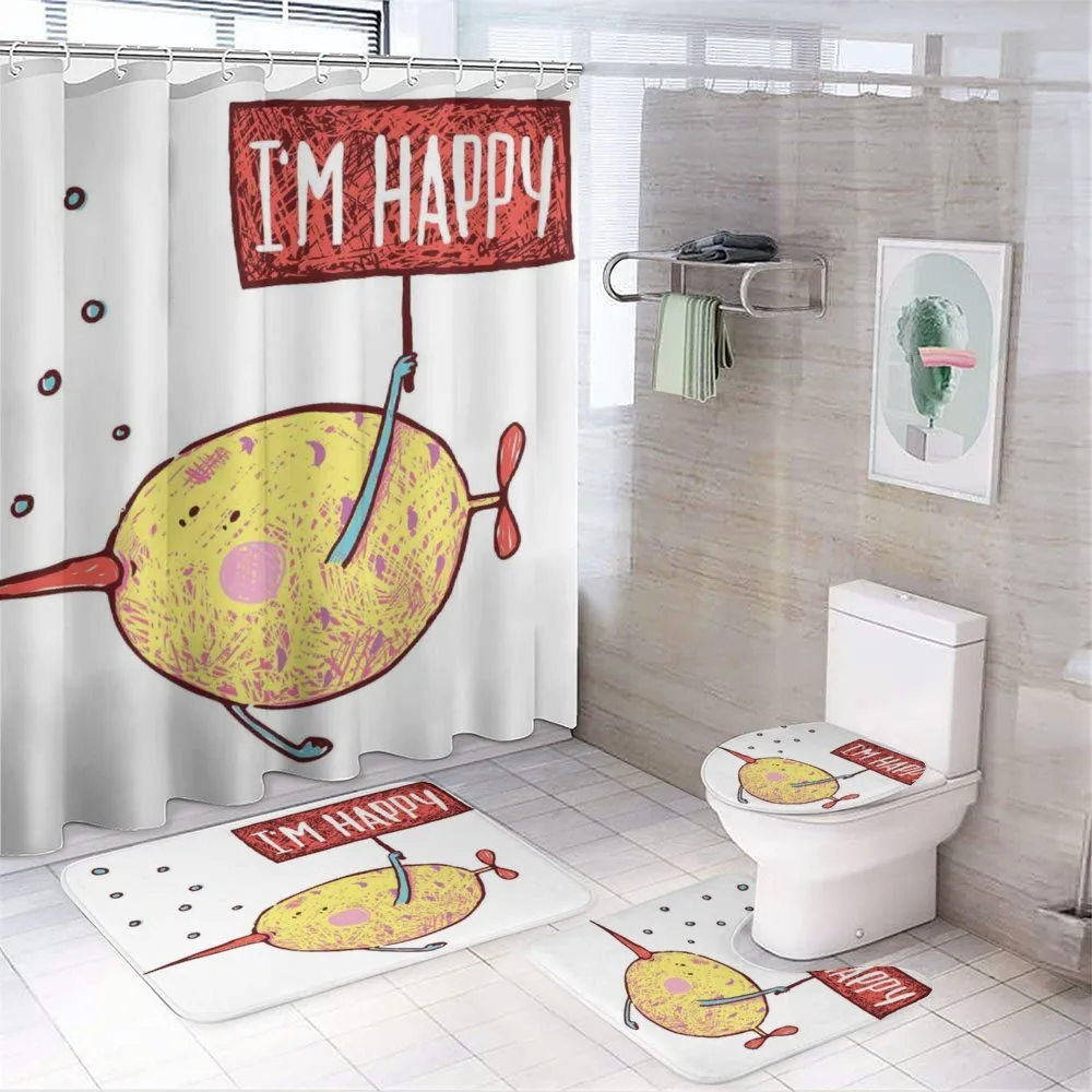 Humor Cartoon Fish Baby — 4-Piece Bathroom Set preview