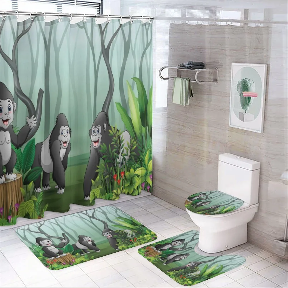 Orangutans in a Forest — 4-Piece Bathroom Set preview