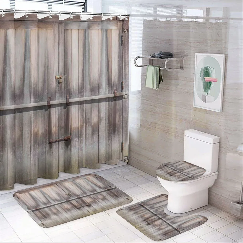 Wooden Oak Country Gate — 4-Piece Bathroom Set preview